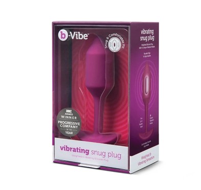 Plug analny wibrujący - B-Vibe Vibrating Snug Plug 2 Rose